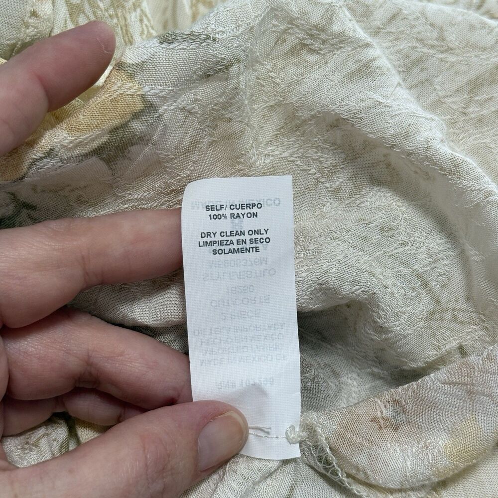 Vtg Dressbarn Maxi Dress 8 Floral Neutral Coquette Grandma Cottagecore Y2K 90s - Picture 10 of 10